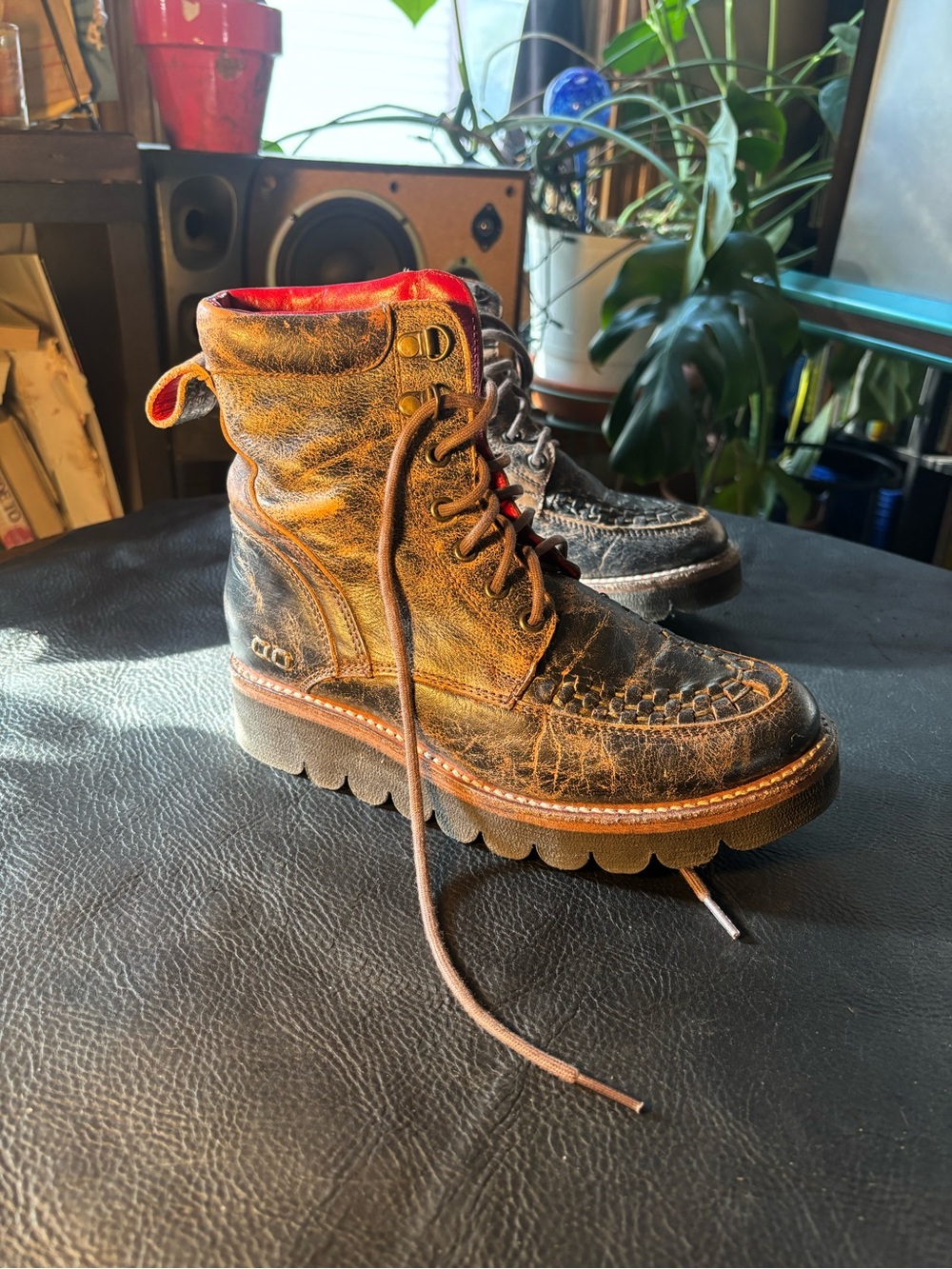 Women’s Bed Stu Elisha ll 2 Punk Distressed Creeper platform boots sz 6.5 W